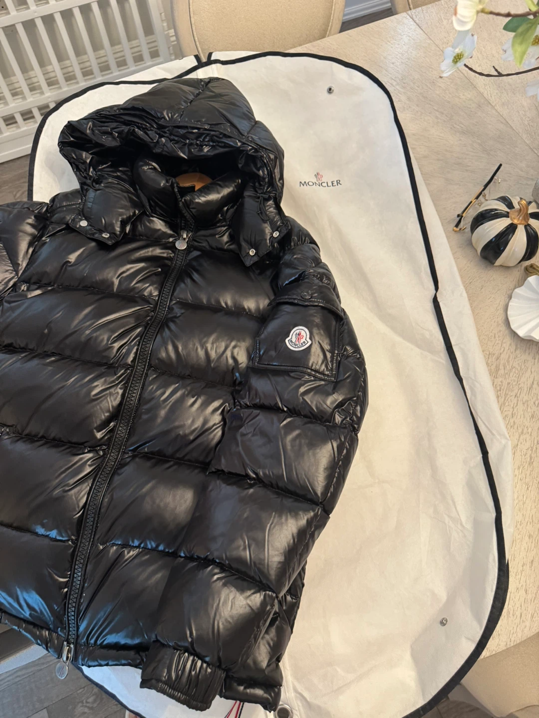Moncler Black Puffer Jacket size 3 Authentic