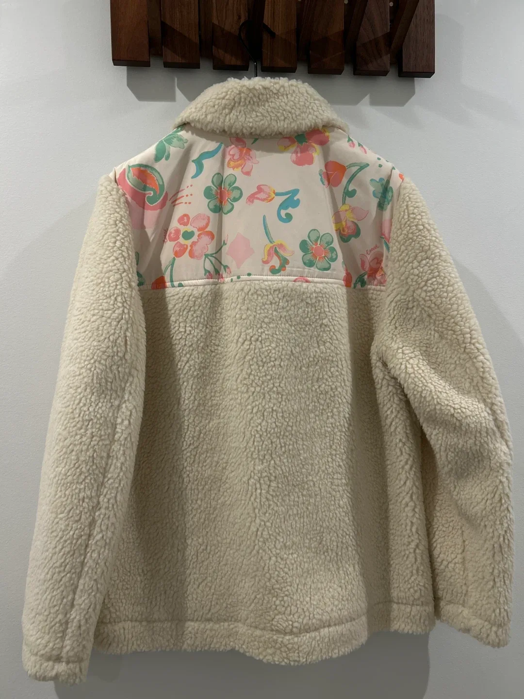 Coach Floral Print Sherpa Jacket - Size XS image indicator(2)