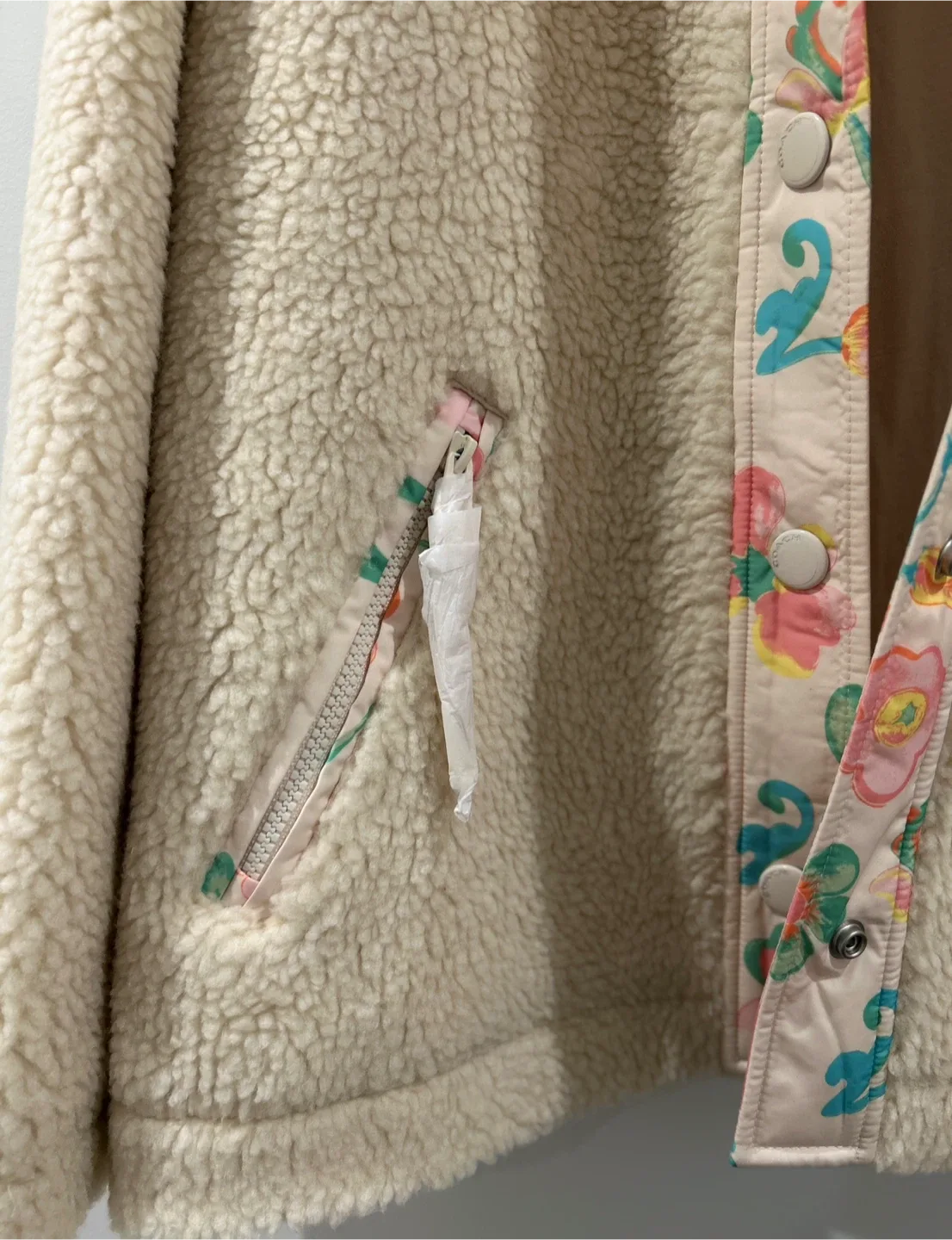 Coach Floral Print Sherpa Jacket - Size XS image indicator(5)