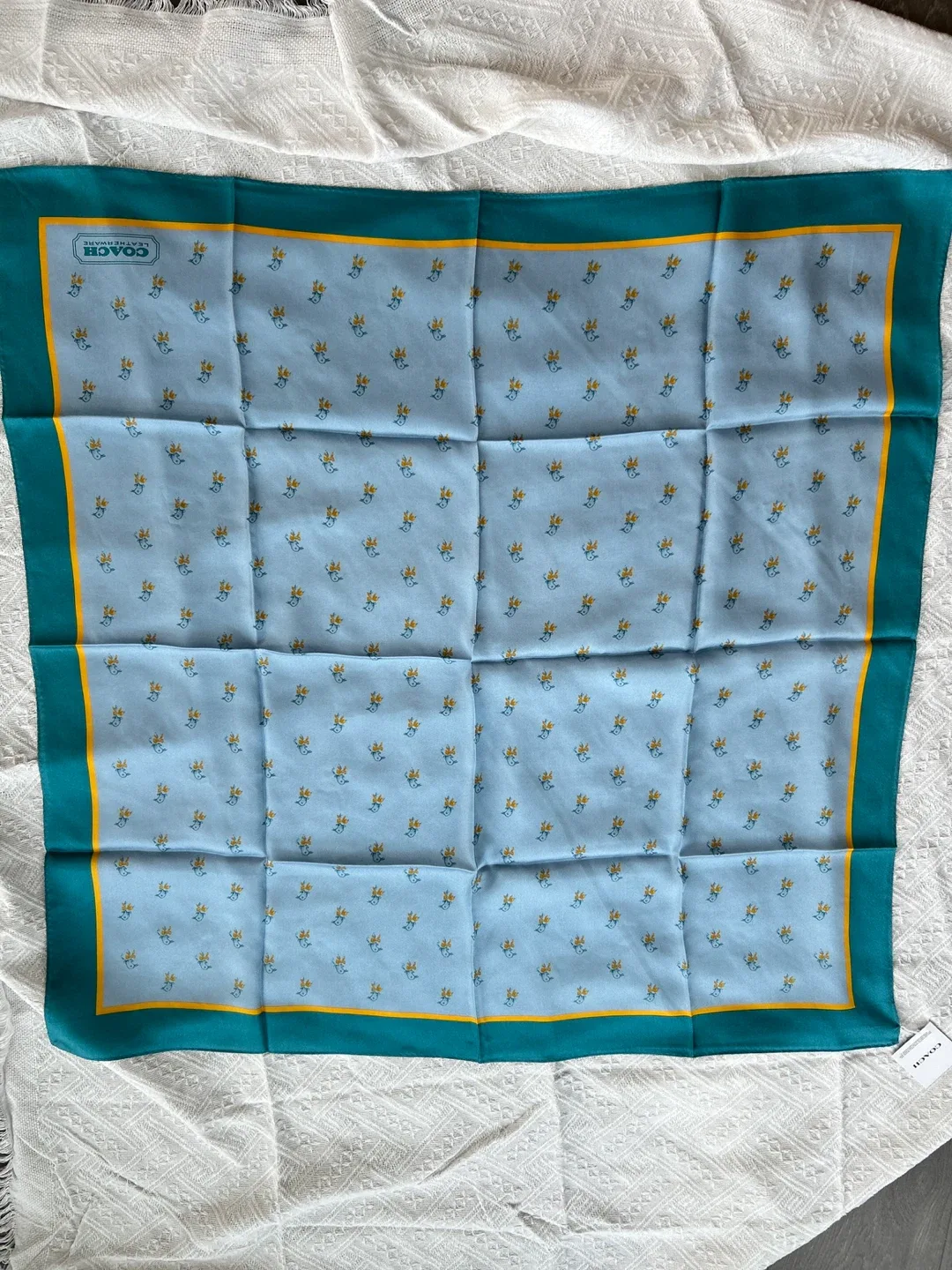 Coach Printed Silk Square Scarf - New thumbnail