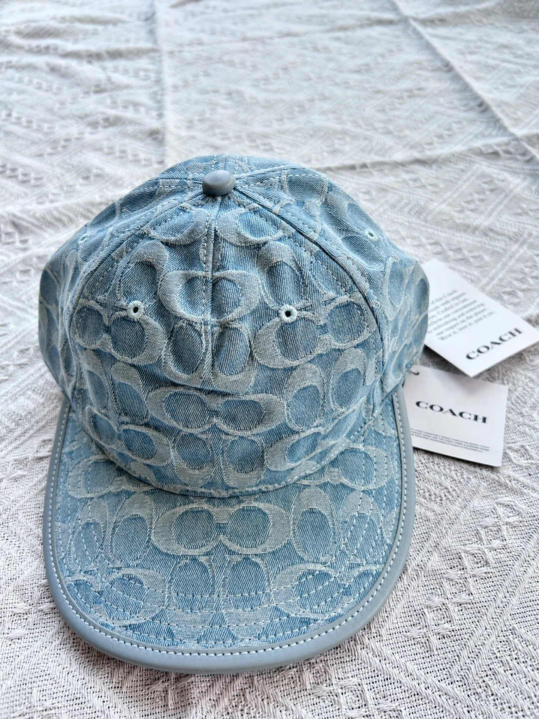 New Coach Signature Denim Baseball Hat