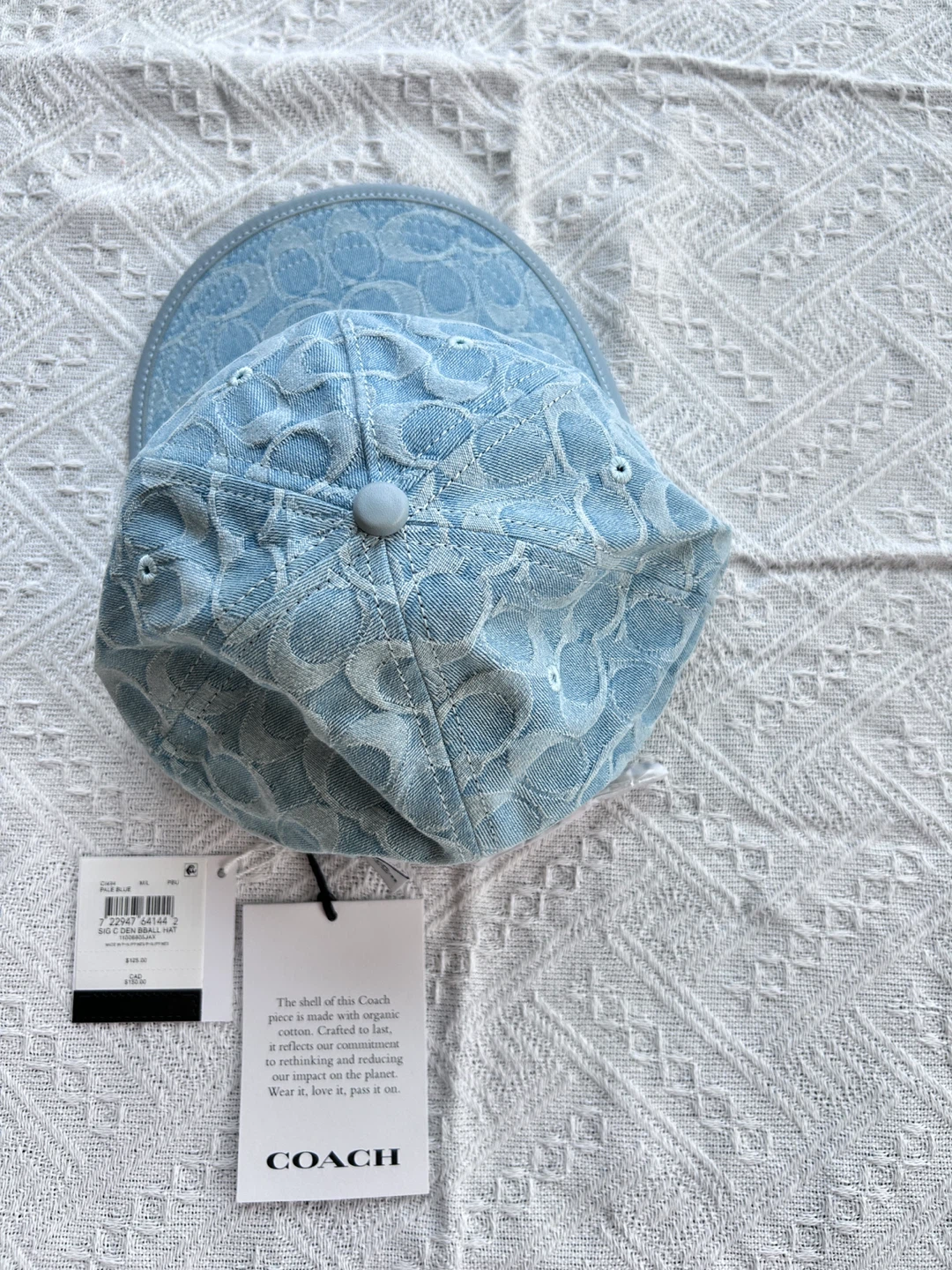 New Coach Signature Denim Baseball Hat - photo 3