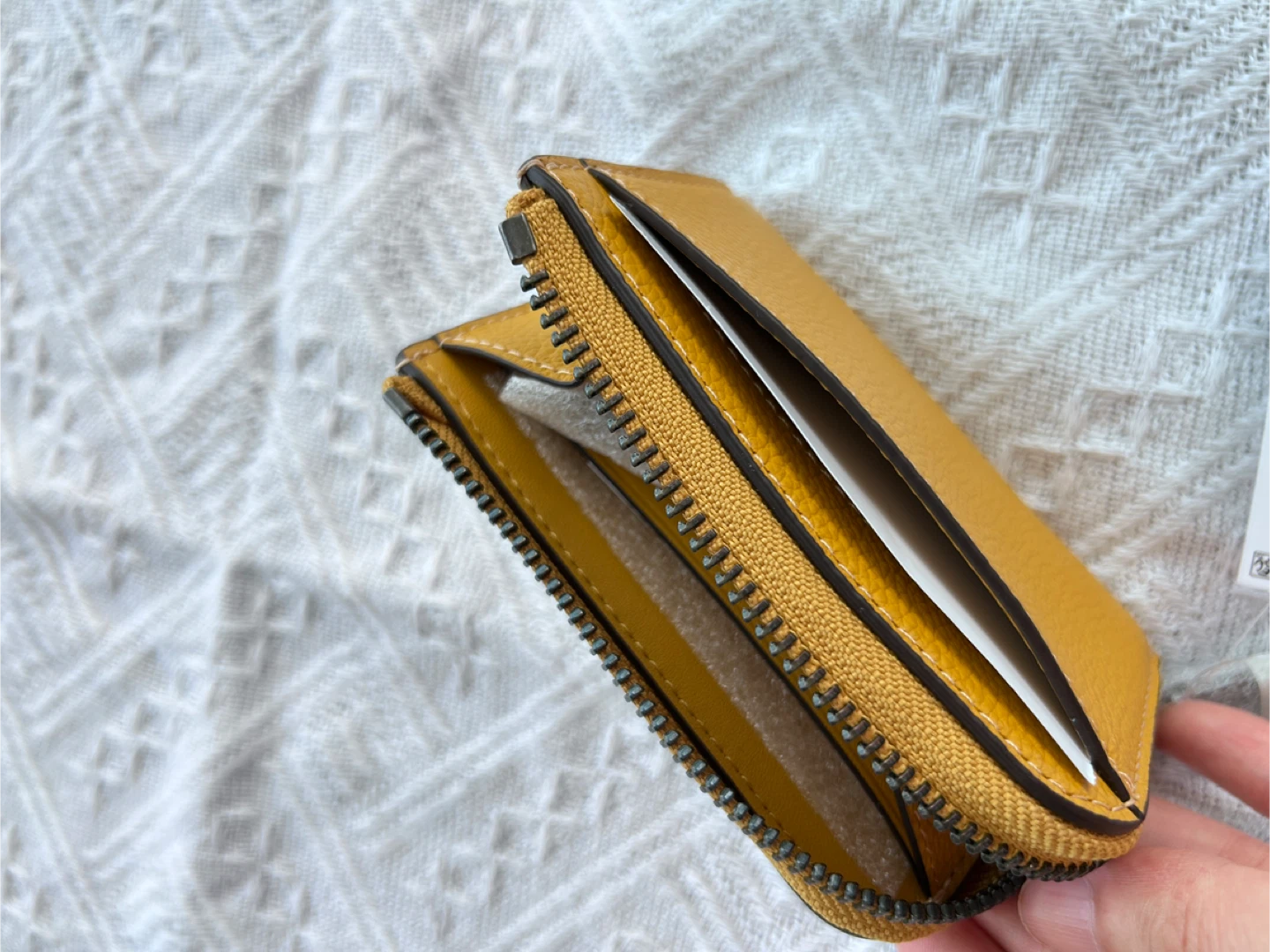 New Coach Zip Card Case - Mustard Yellow - photo 2