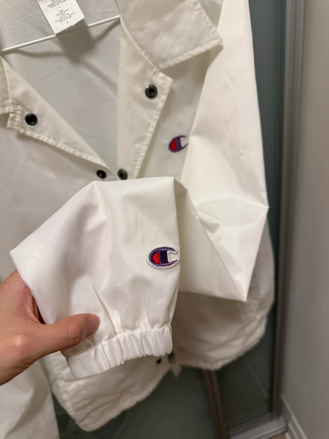 Champion White Coach Jacket, Small - photo 4