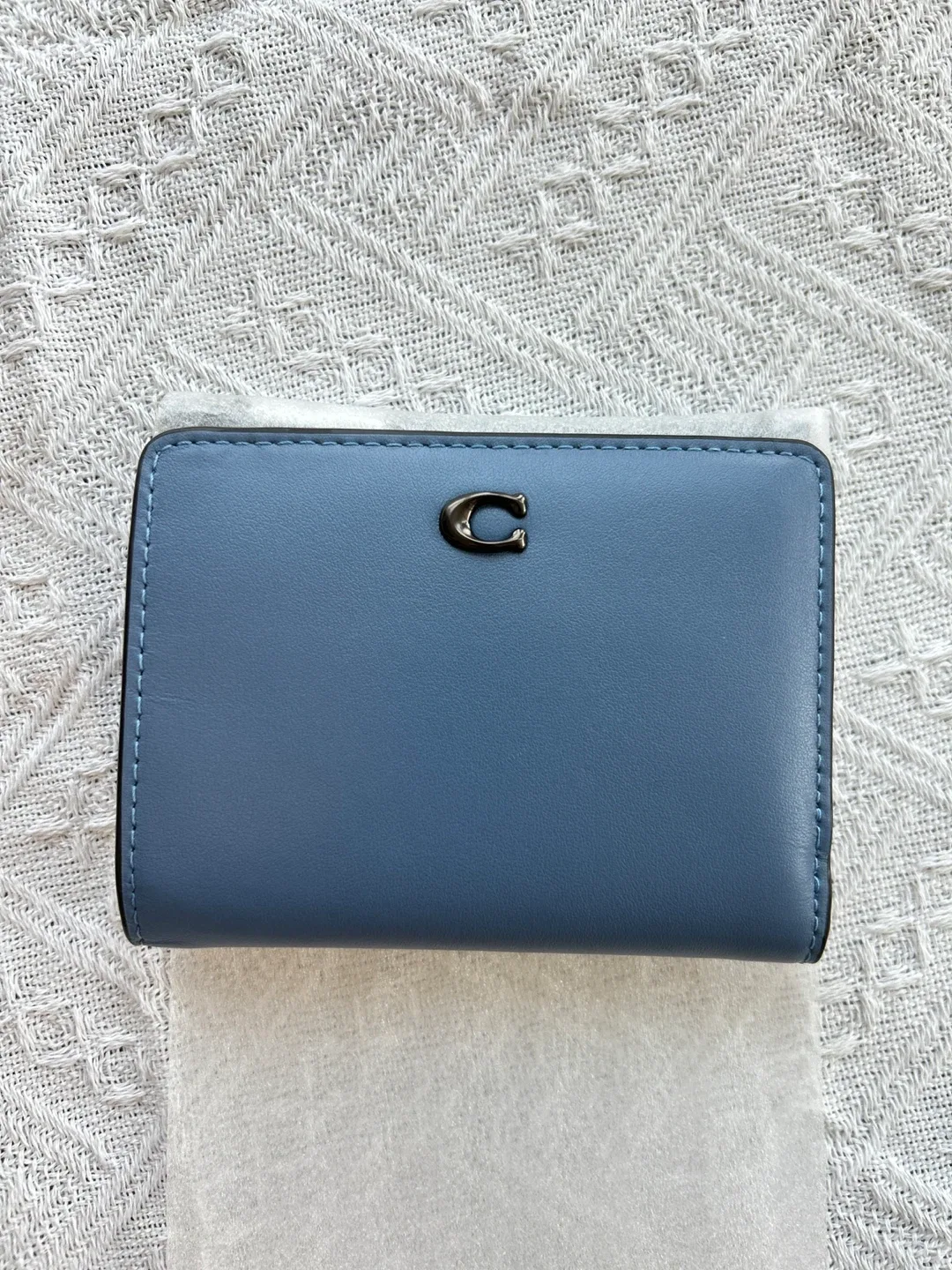 Coach Bfld Wlt Washed Chambray Wallet