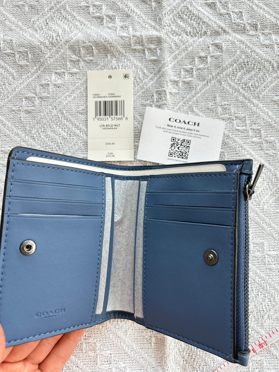 Coach Bfld Wlt Washed Chambray Wallet - photo 2