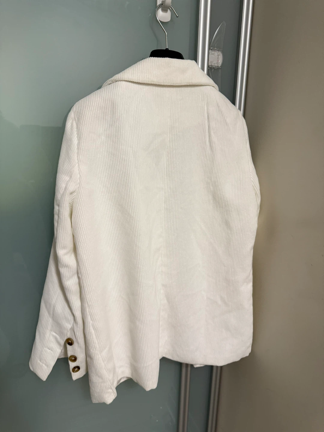 White Corduroy Blazer - photo 4