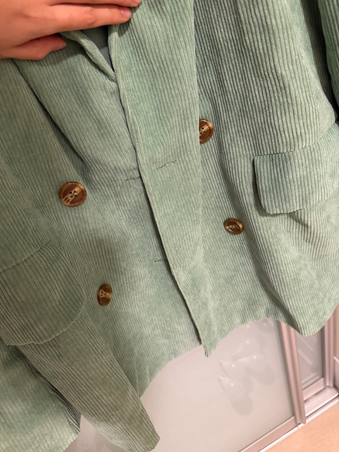 Bran new Mint Green Corduroy Blazer - photo 2