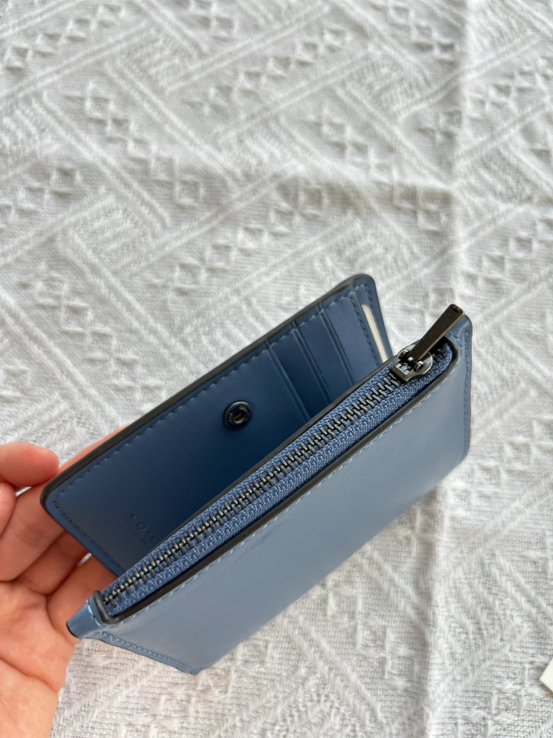 Coach Bfld Wlt Washed Chambray Wallet - photo 3