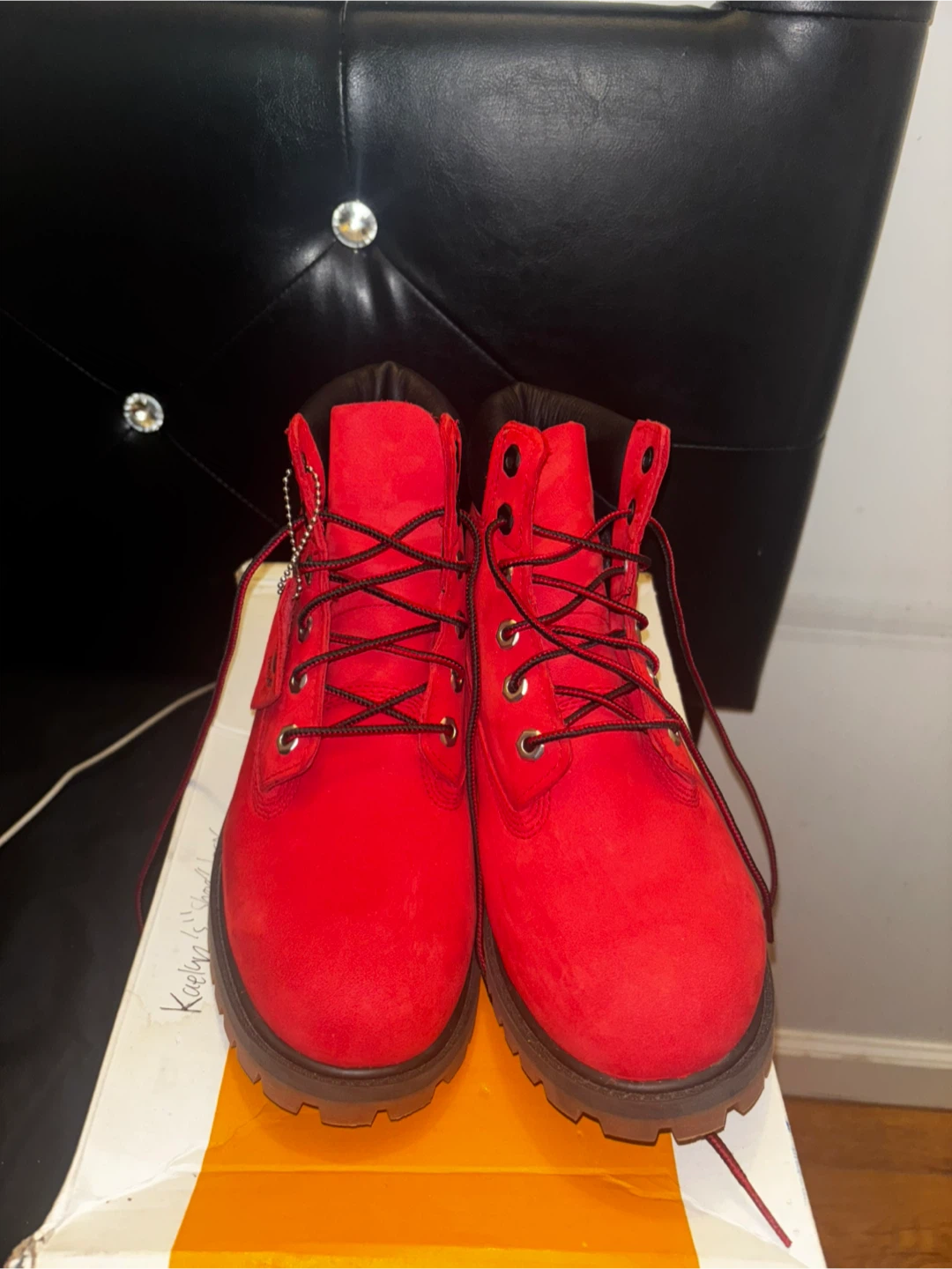 Timberland Red Boots Big kids Size US 4.5 - photo 3