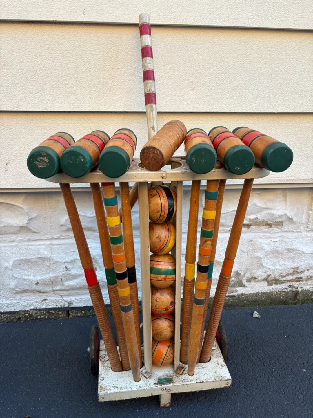 Vintage Croquet Set with Stand image indicator(2)