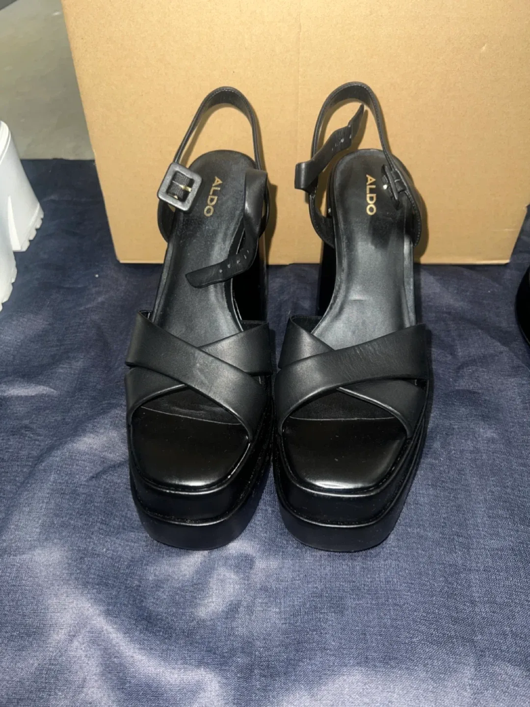 Aldo Black Platform Heels - Size 10 thumbnail