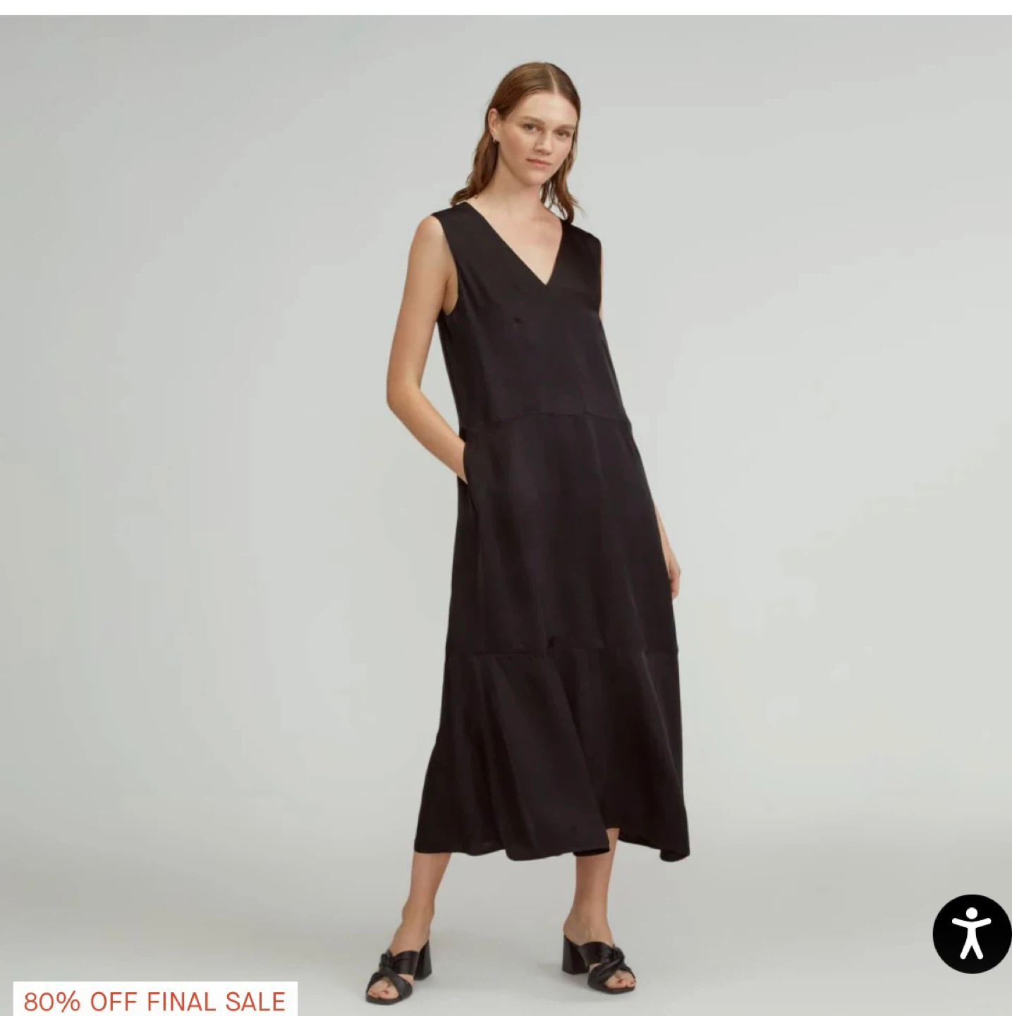 Everlane The LTT Maxi Slip Dress - Black