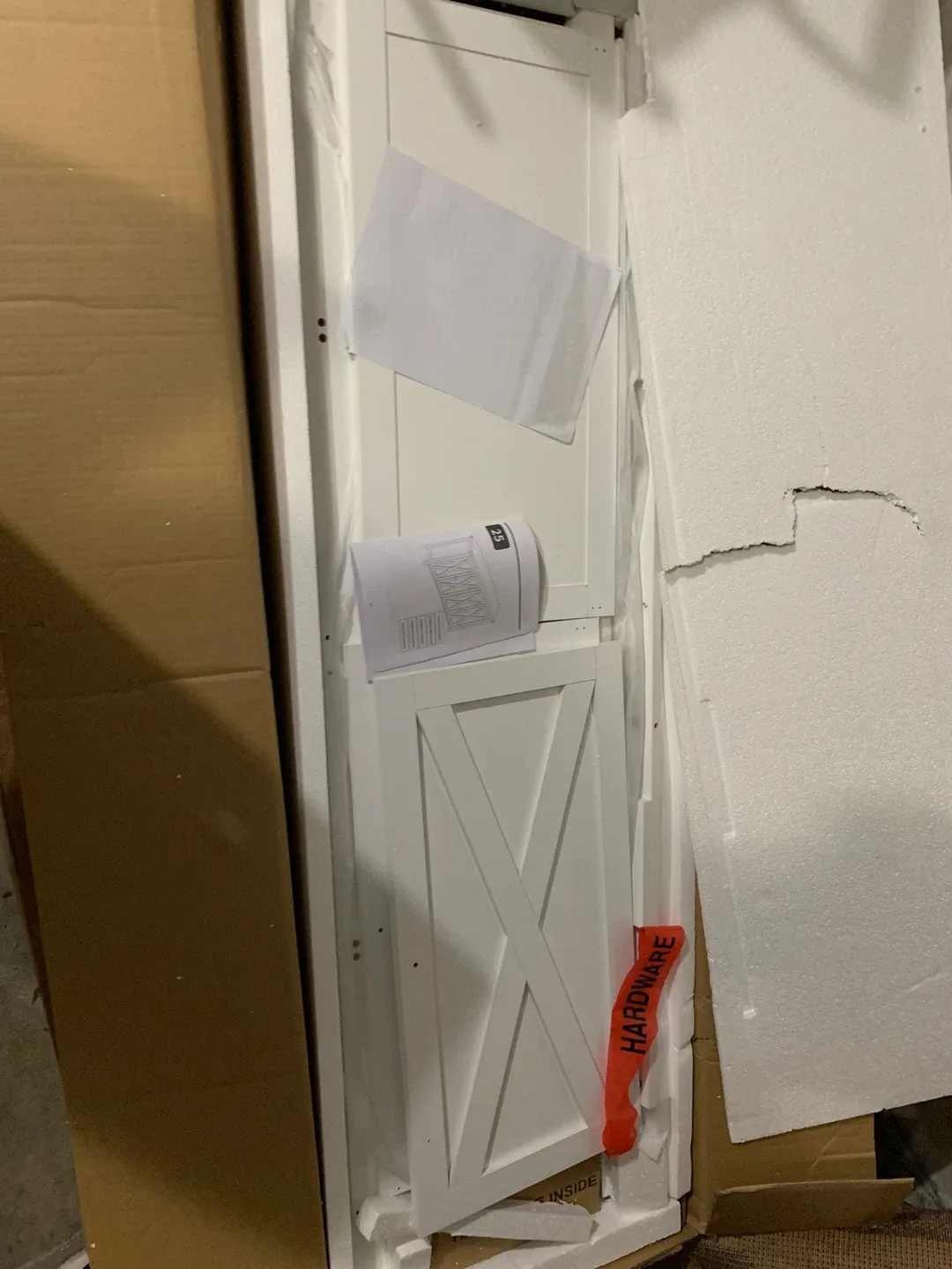 Esai 55" Wood Storage Sideboard - White/Brown image indicator(6)