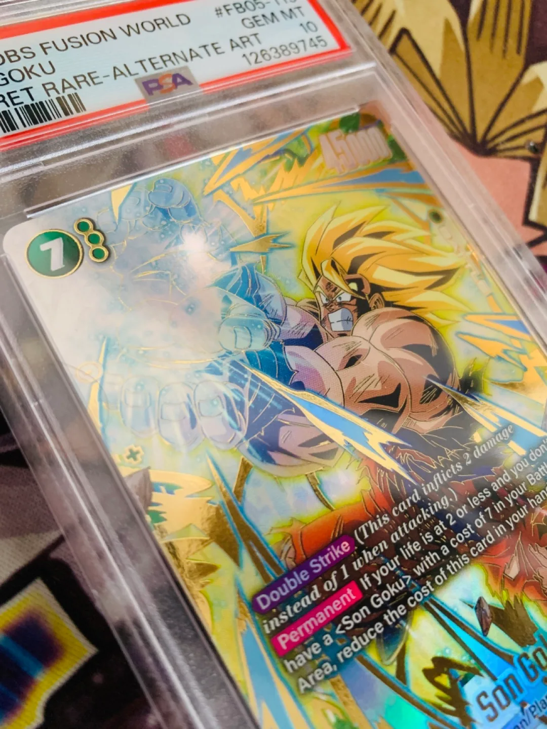 Dragon Ball Fusion FB05-119 PSA 10 Son Goku Secret Rare image indicator(5)