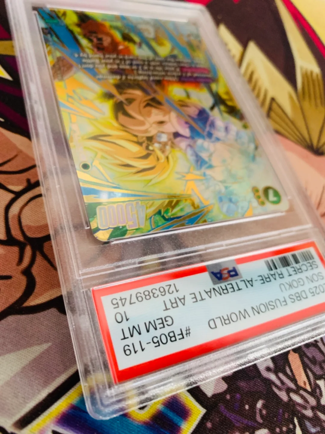 Dragon Ball Fusion FB05-119 PSA 10 Son Goku Secret Rare image indicator(4)