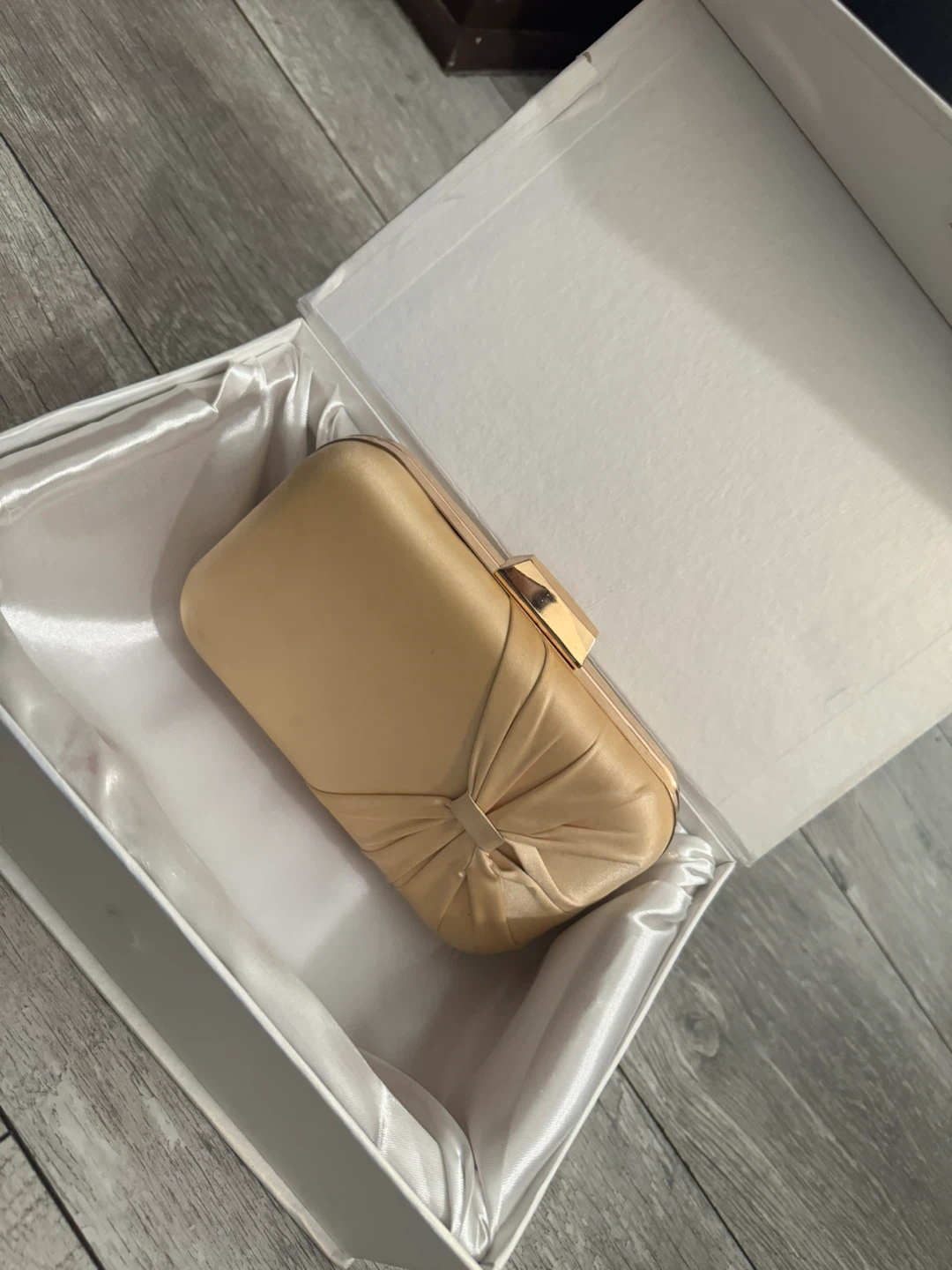 Gold Clutch with Box