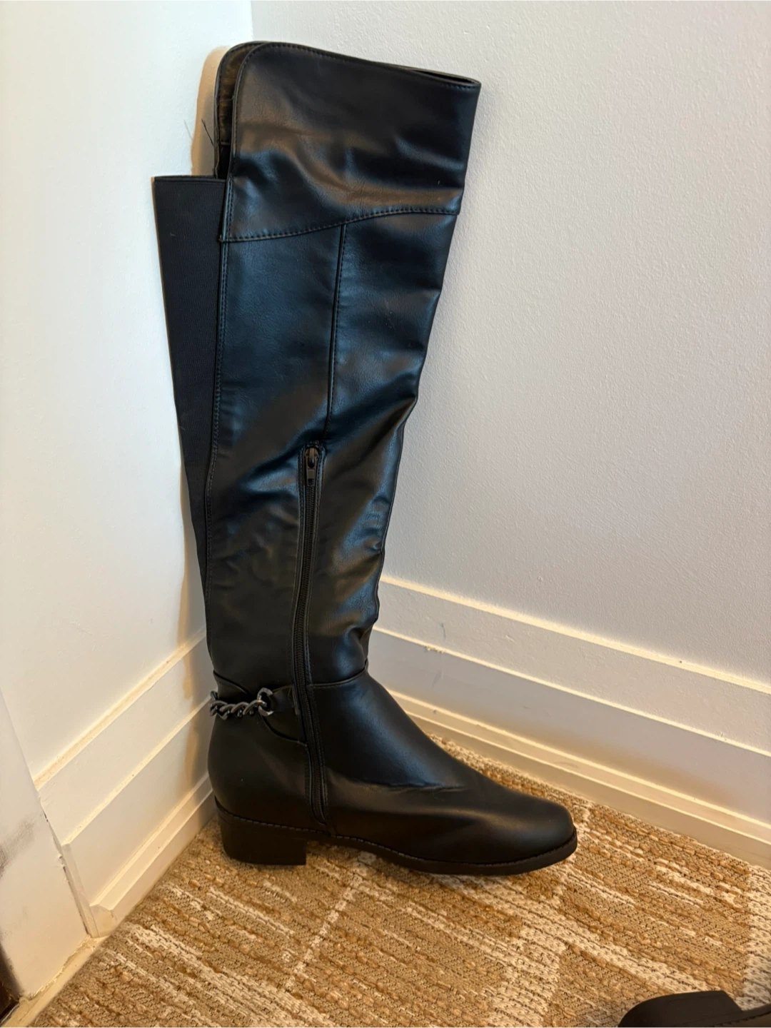 Black Over-the-Knee Boots - Size 8 - photo 2