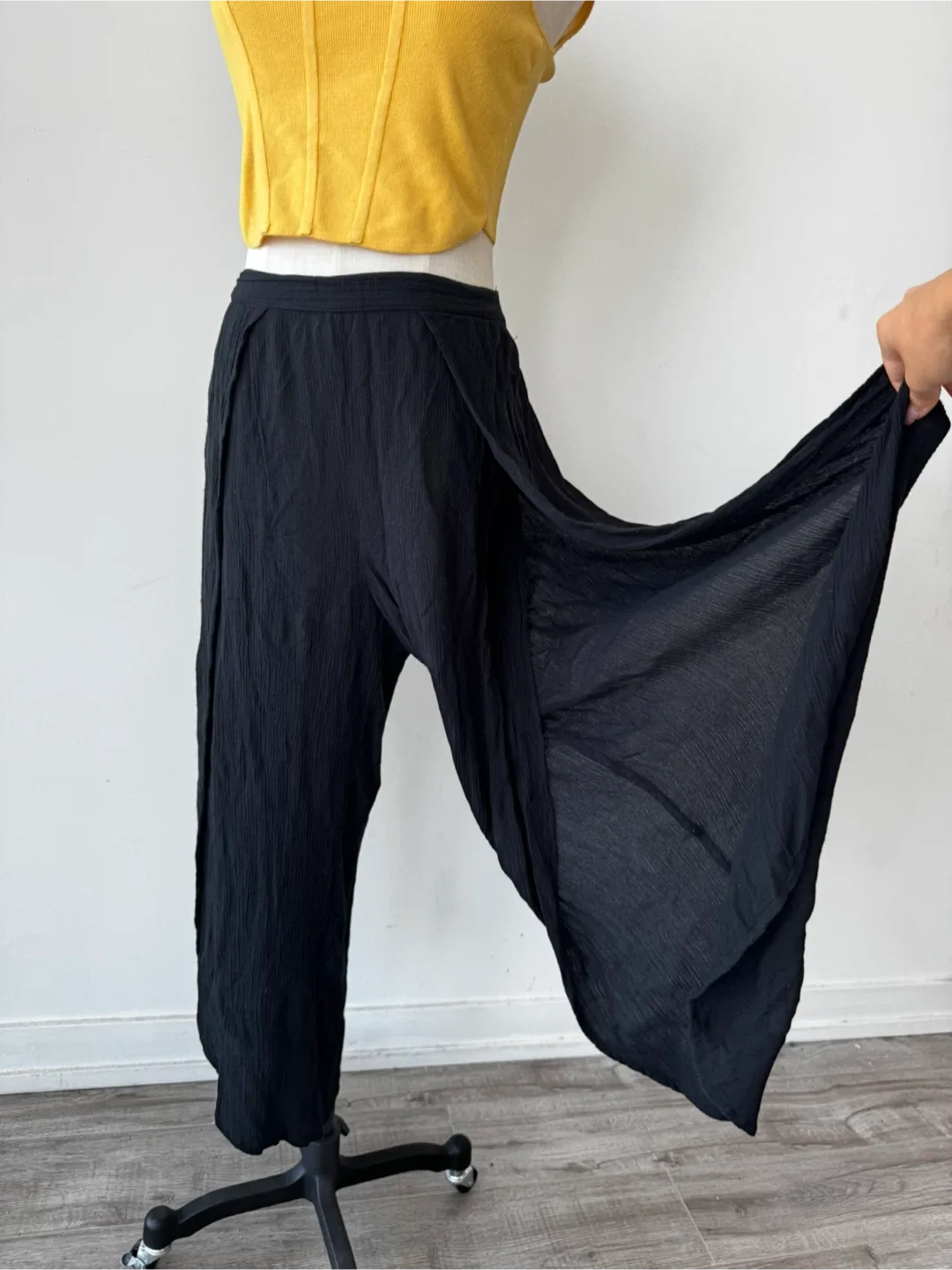 Black Gauze Harem Pants thumbnail