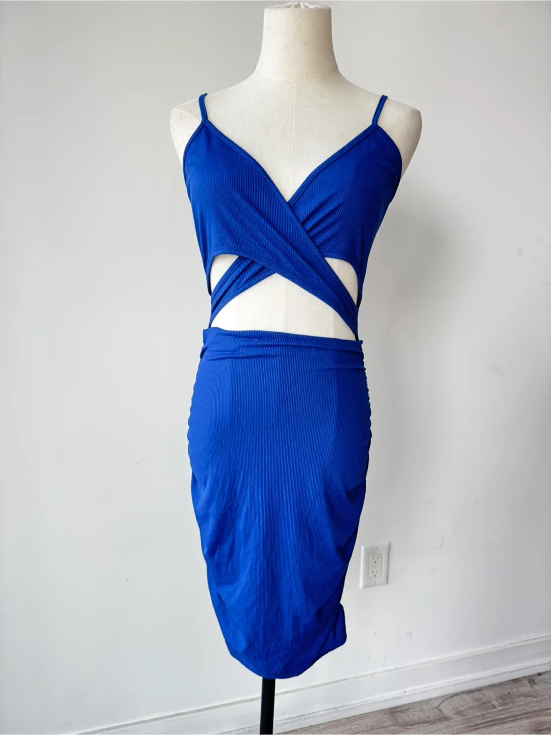 Blue Cutout Mini Dress - size M thumbnail