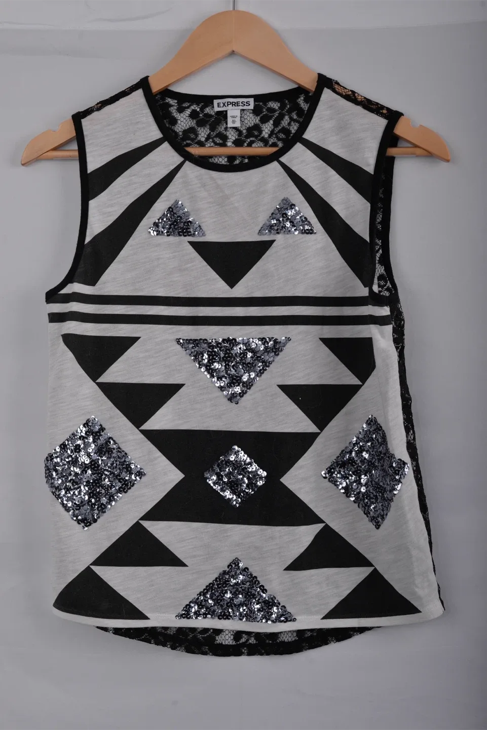 Lace & Sequins Sleeveless Top thumbnail