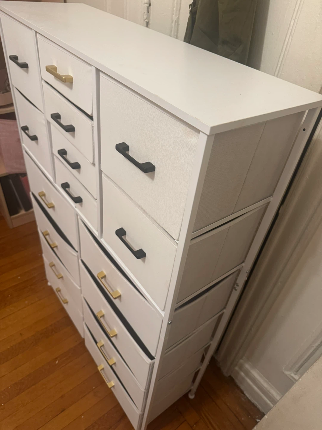 White Fabric 16 Drawer Dresser - photo 3