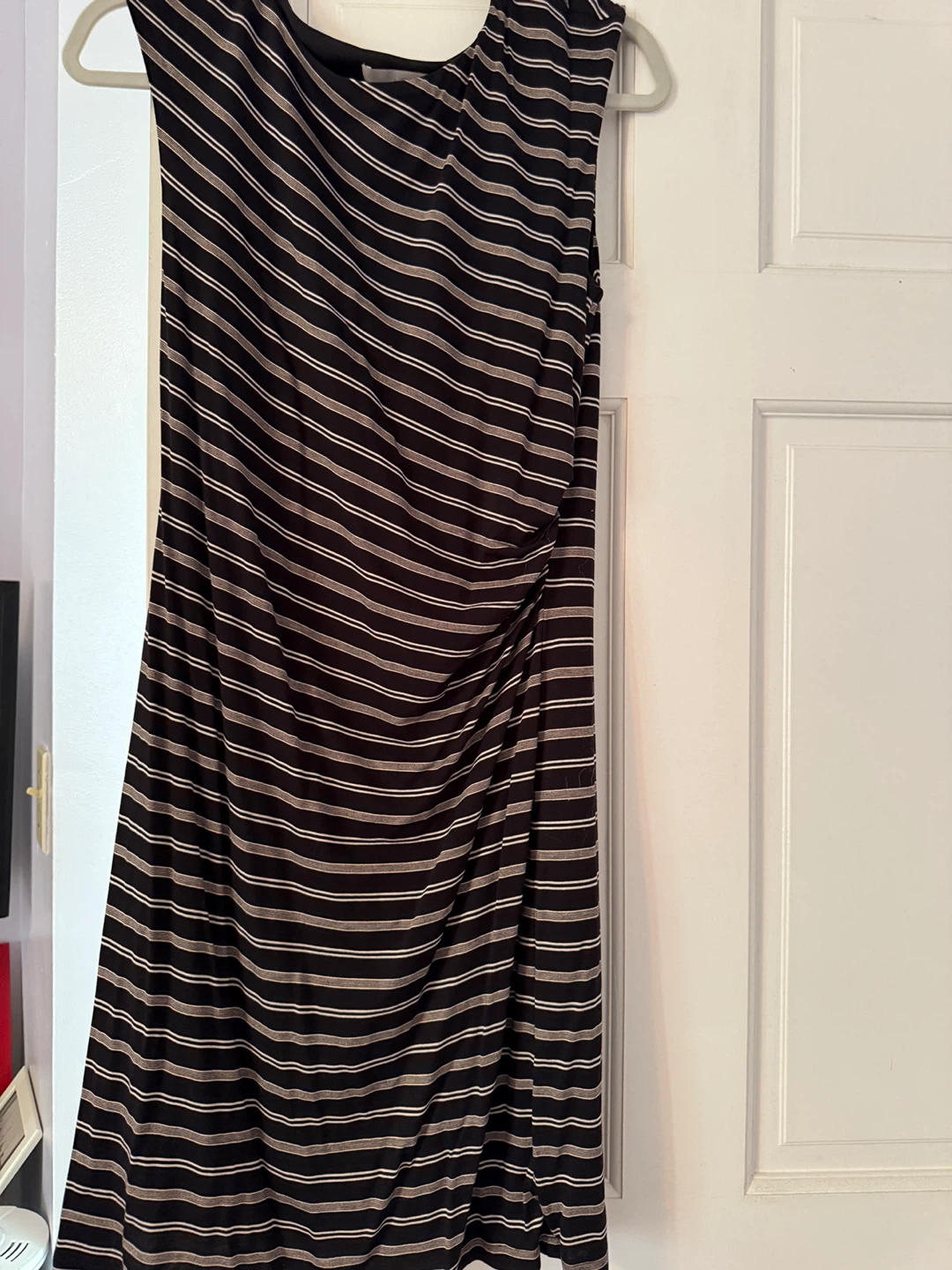 LOFT Black Striped Dress - Size MP - photo 3