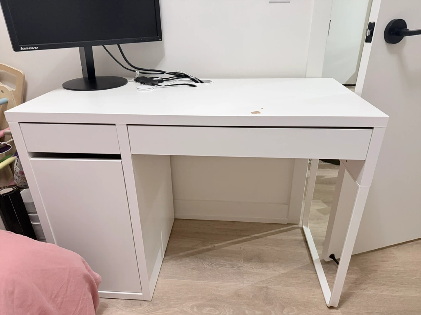 Ikea Micke White Desk with Storage