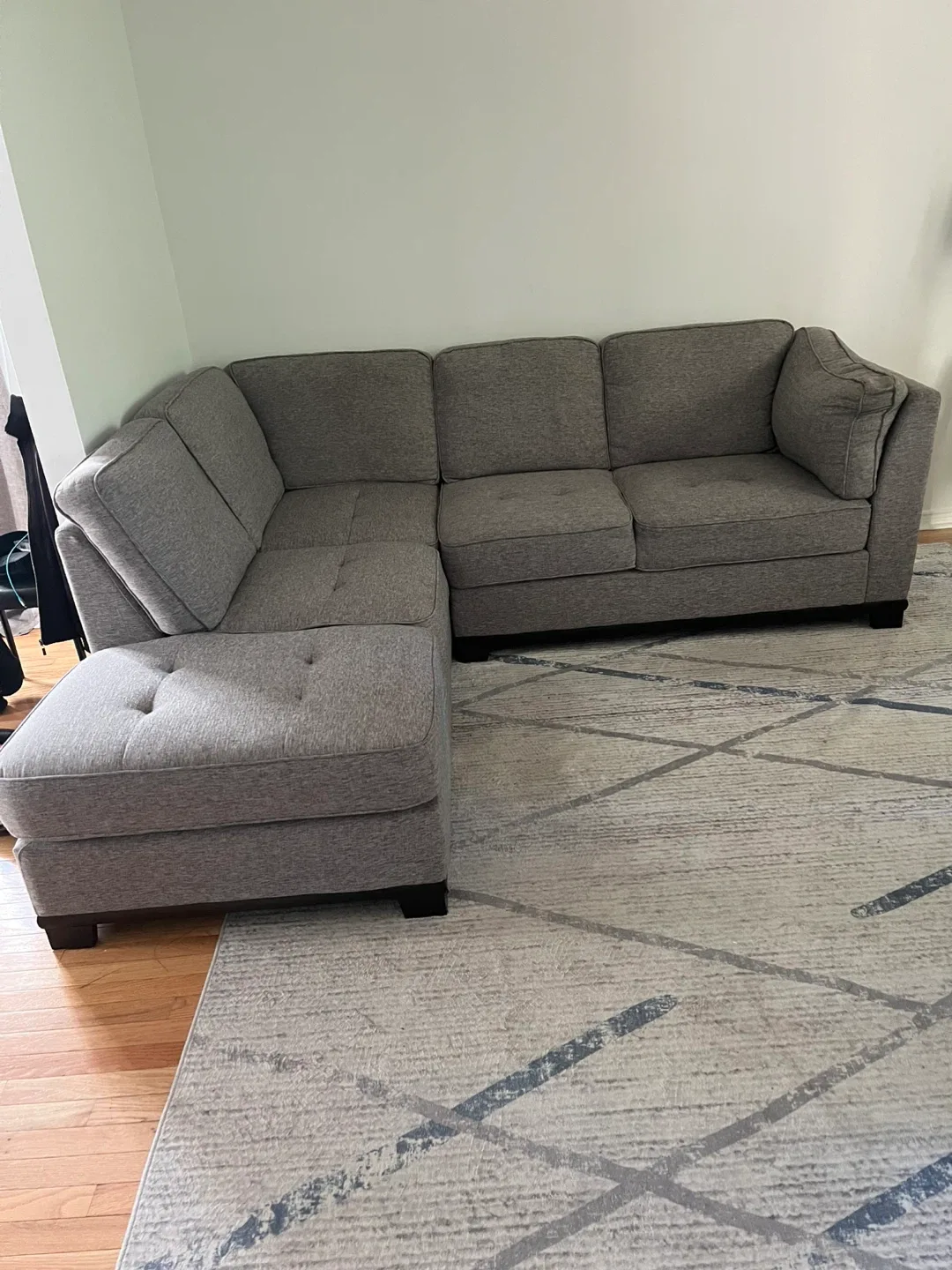 Grey Sectional Sofa lightly used image indicator(3)