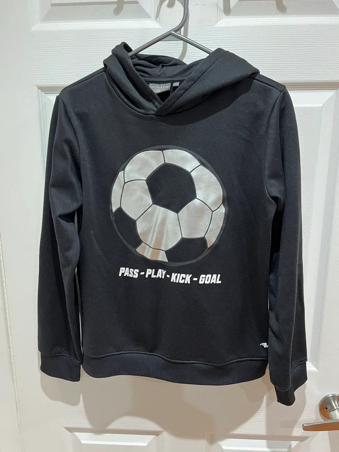Athletic Works Boys' Size XL Black Soccer Hoodie thumbnail