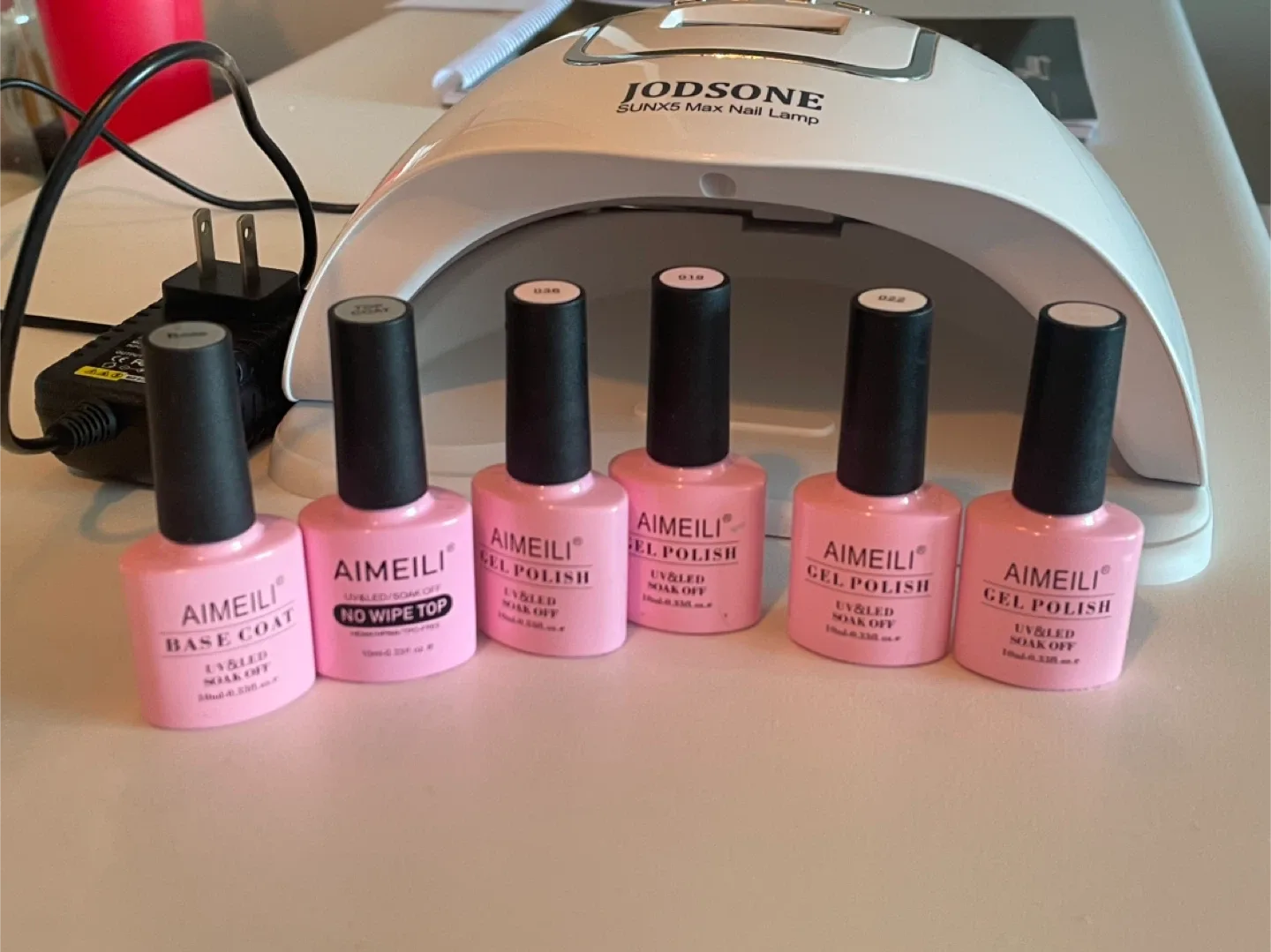 UV Nail Lamp with Gel Polish Set image indicator(2)