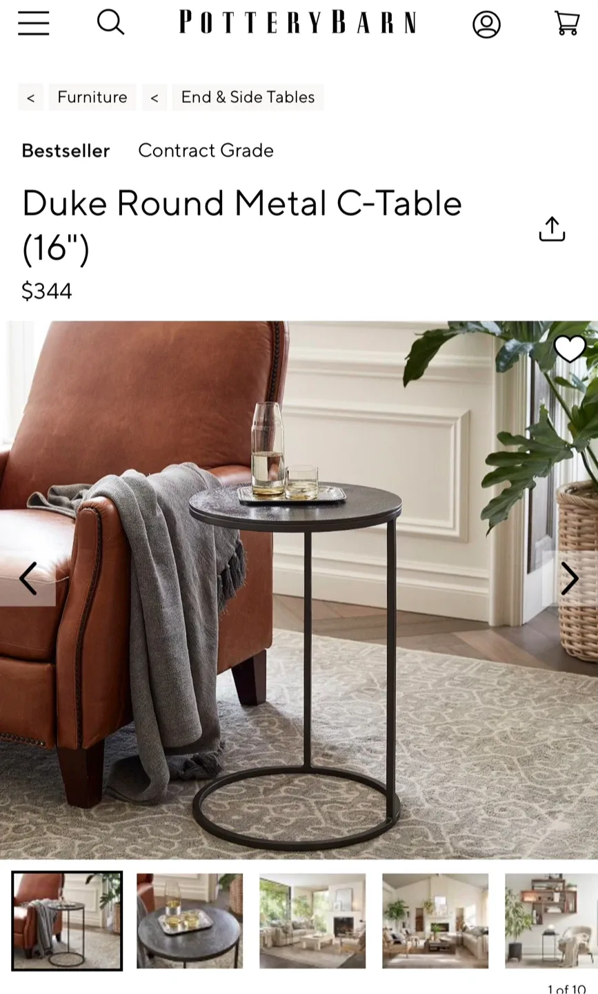 Duke Round Metal C-Table image indicator(3)