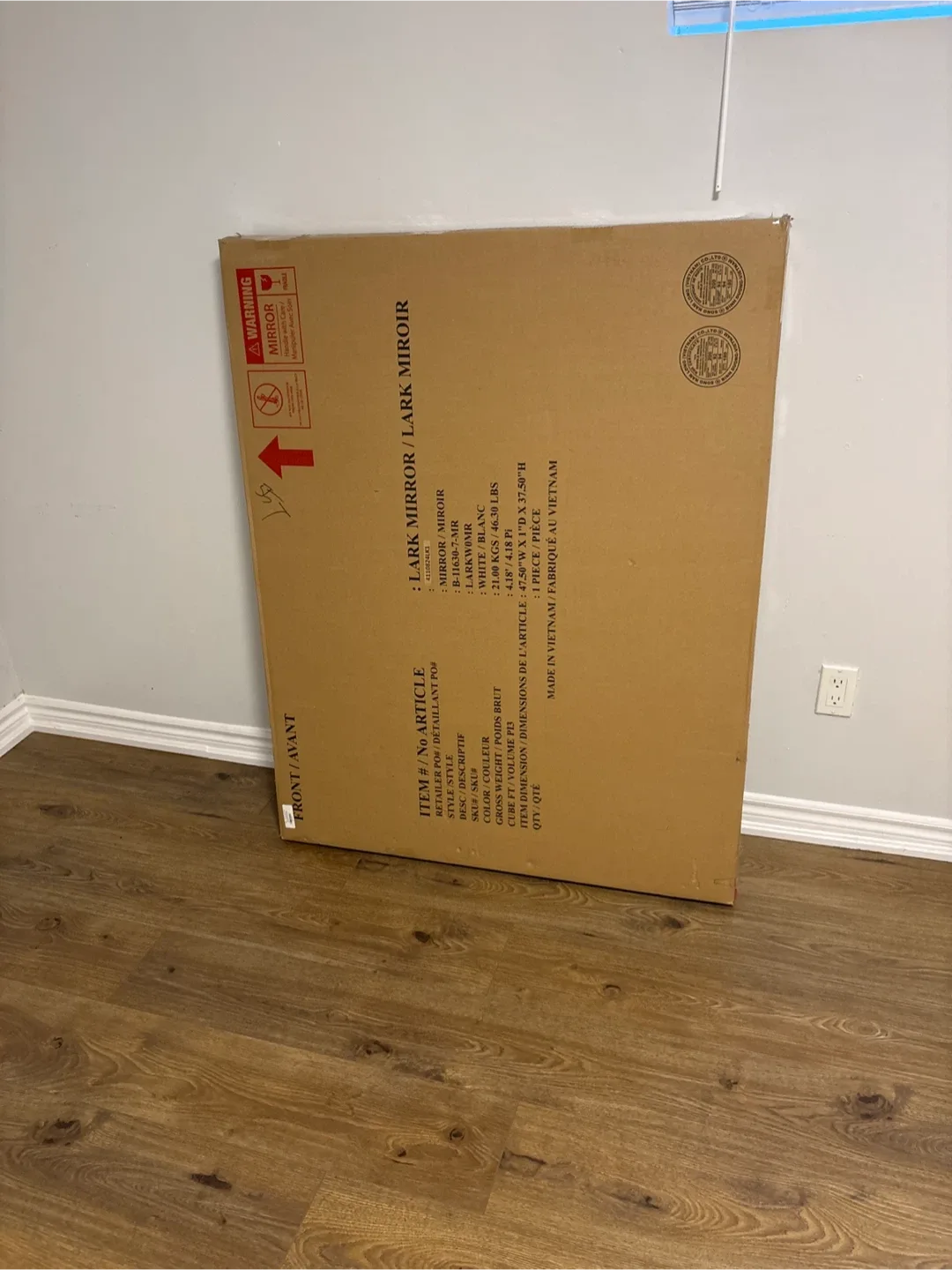 Lark Bedroom Dresser Mirror - White image indicator(3)