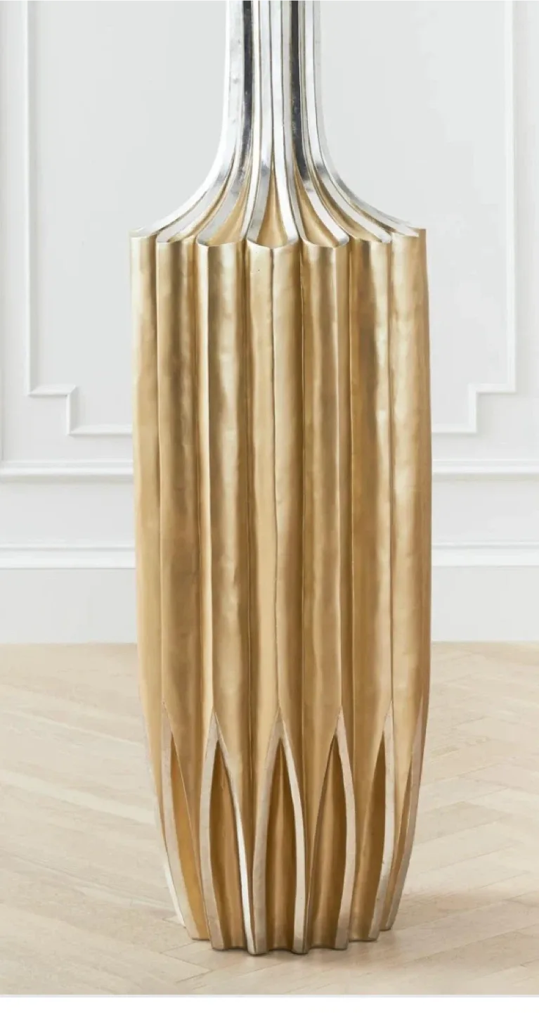 Decorative Gold and Silver Vase floor vase image indicator(2)