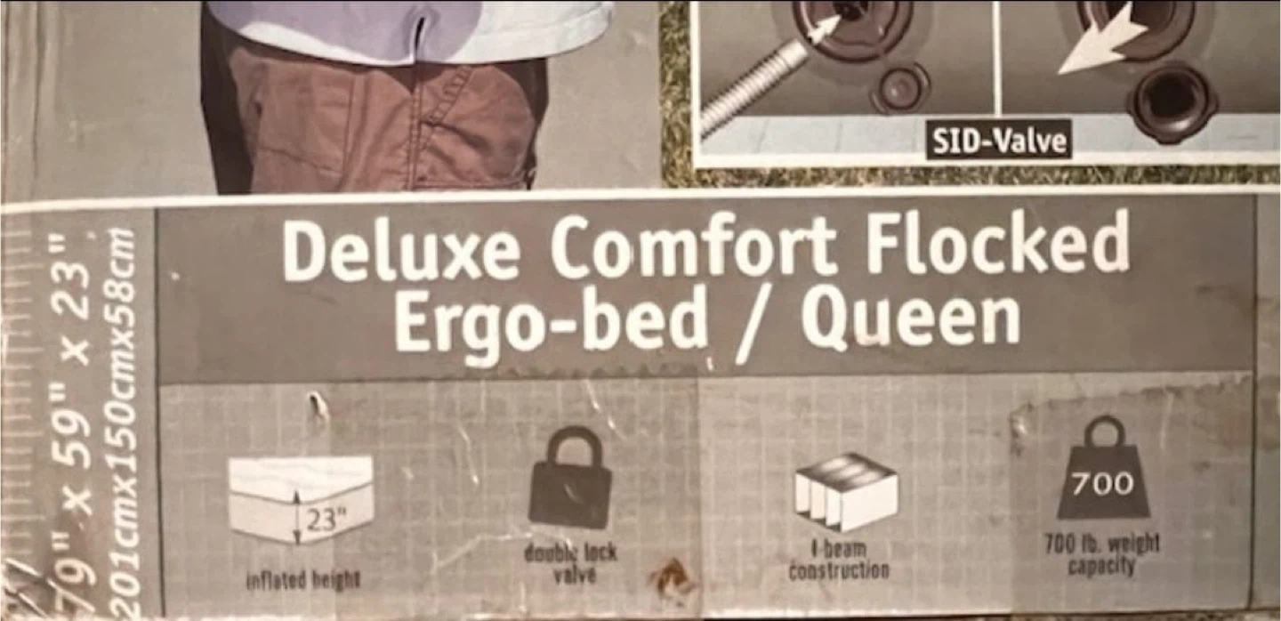 Comfort Quest Deluxe Flocked Ergo-bed / Queen