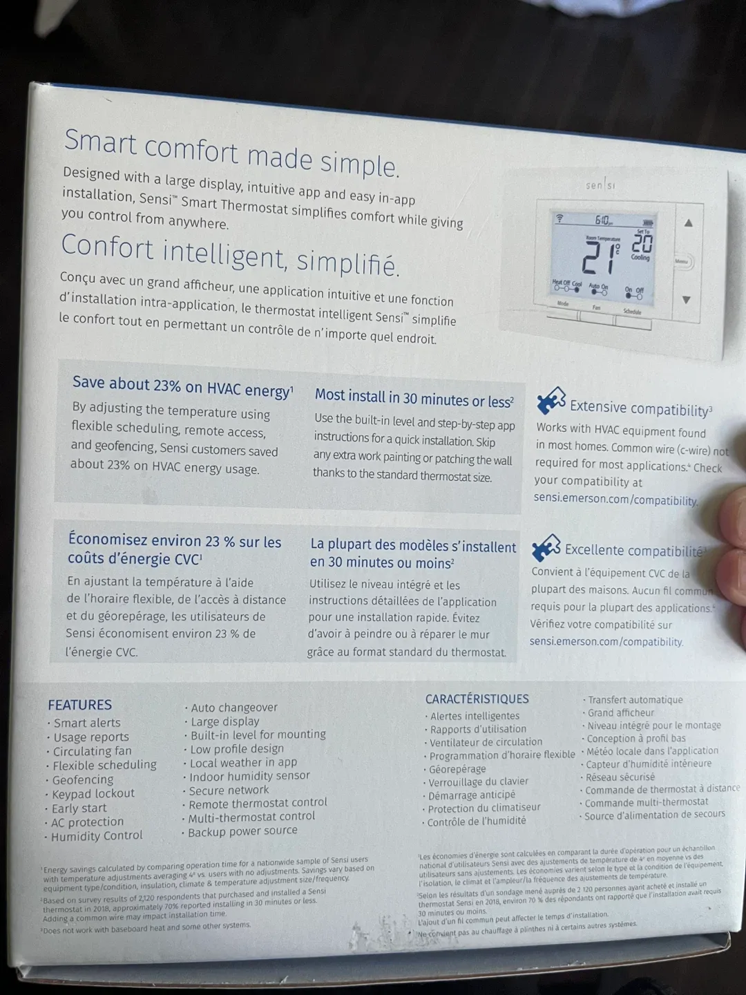 Sensi Smart Thermostat - ENERGY STAR ST55C image indicator(3)