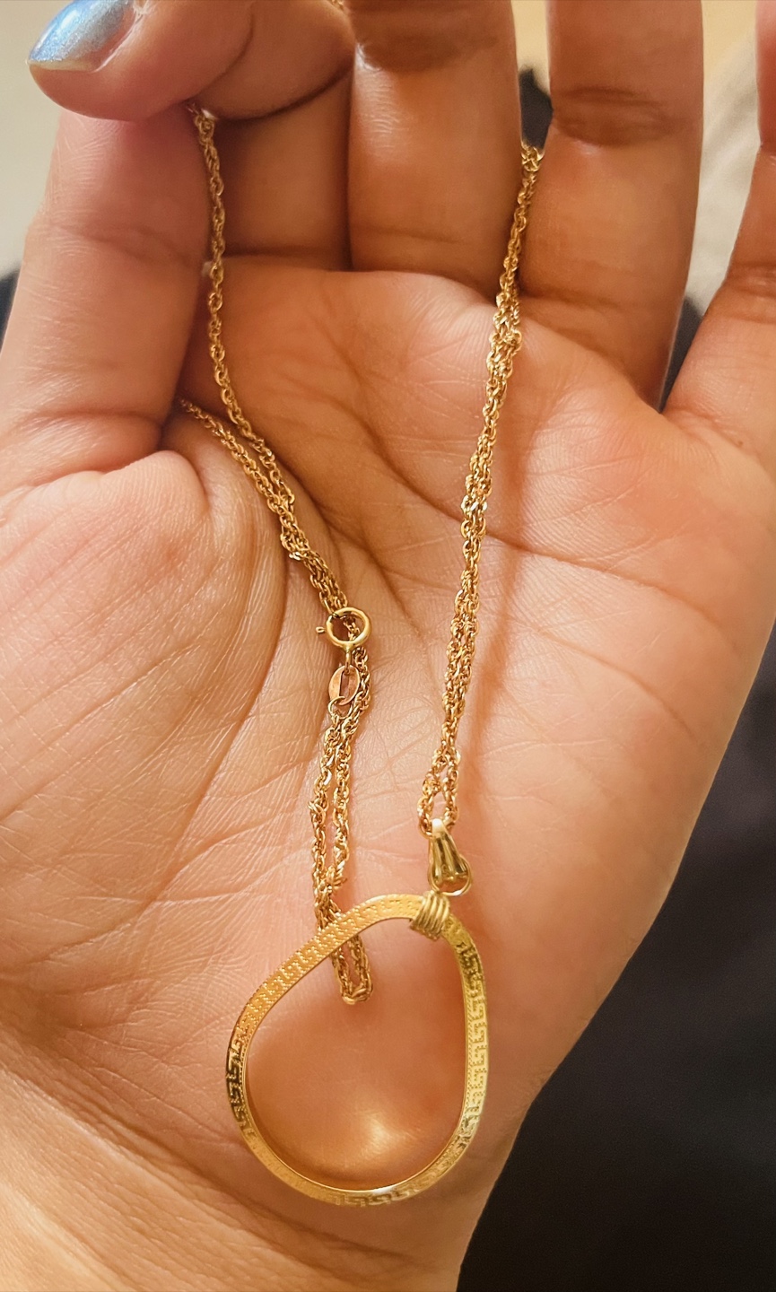 18k real gold Versace Necklace