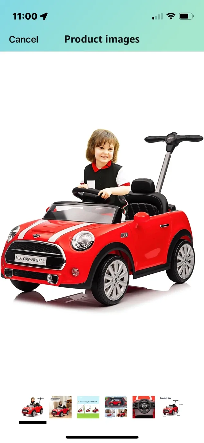 MINI Convertible Ride-On Car - Red image indicator(5)