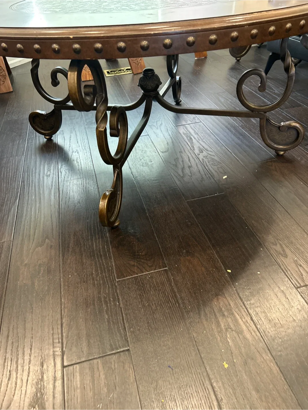 Round Coffee Table set with Metal Base 🧡 image indicator(2)