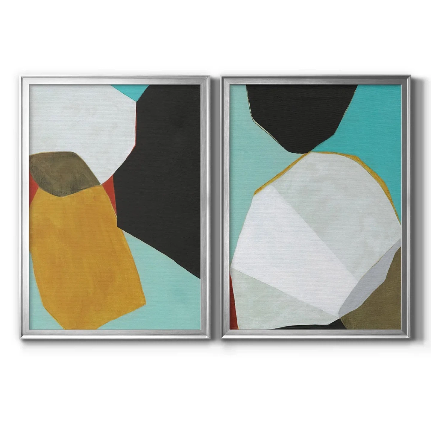 Framed Abstract Art Prints - Set of 2