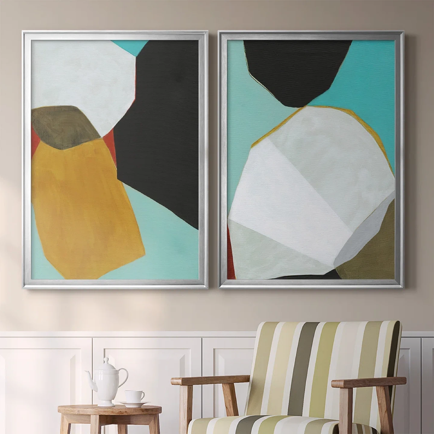 Framed Abstract Art Prints - Set of 2 - photo 2