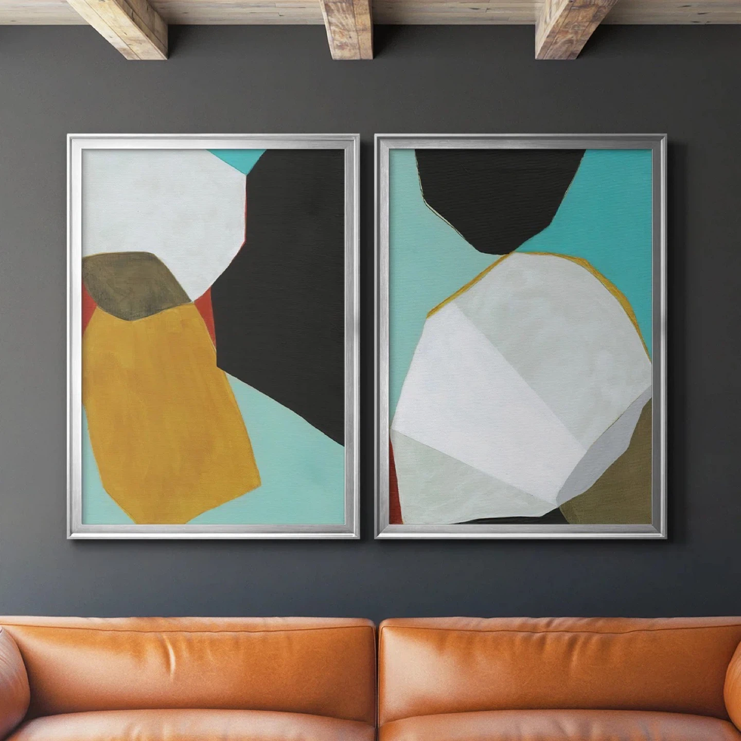 Framed Abstract Art Prints - Set of 2 - photo 3