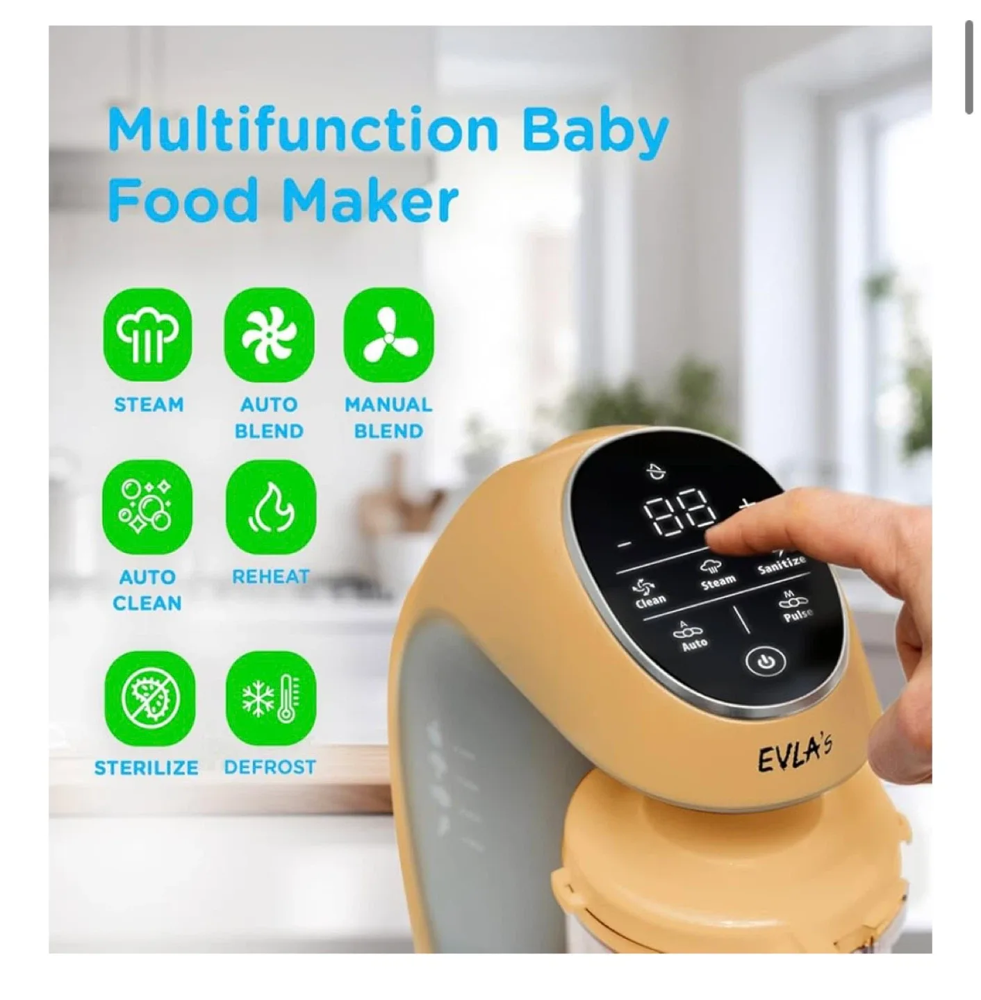 EVLA's Multifunction Baby Food Maker image indicator(3)