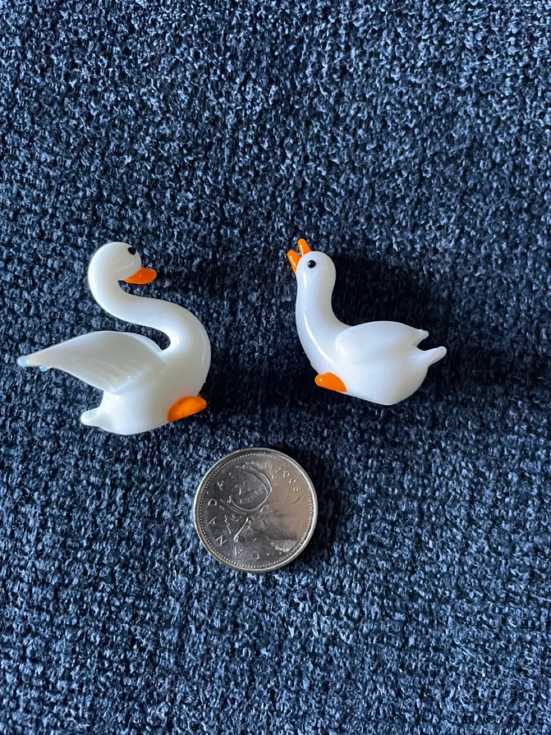 Miniature Glass Swan Figurines (Set of 2) image indicator(3)