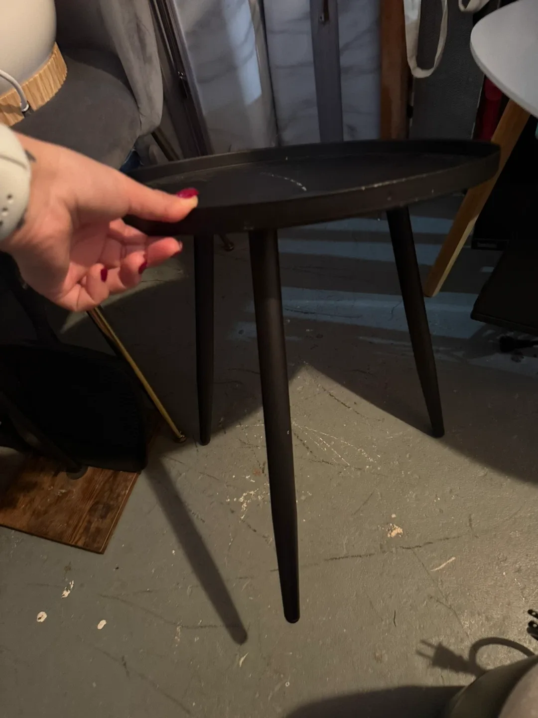 Black Metal Side Table thumbnail