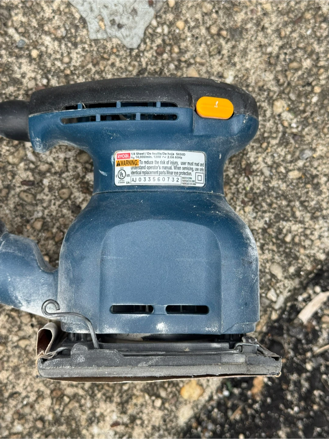 Ryobi 1/4 Sheet Sander with Case - photo 3