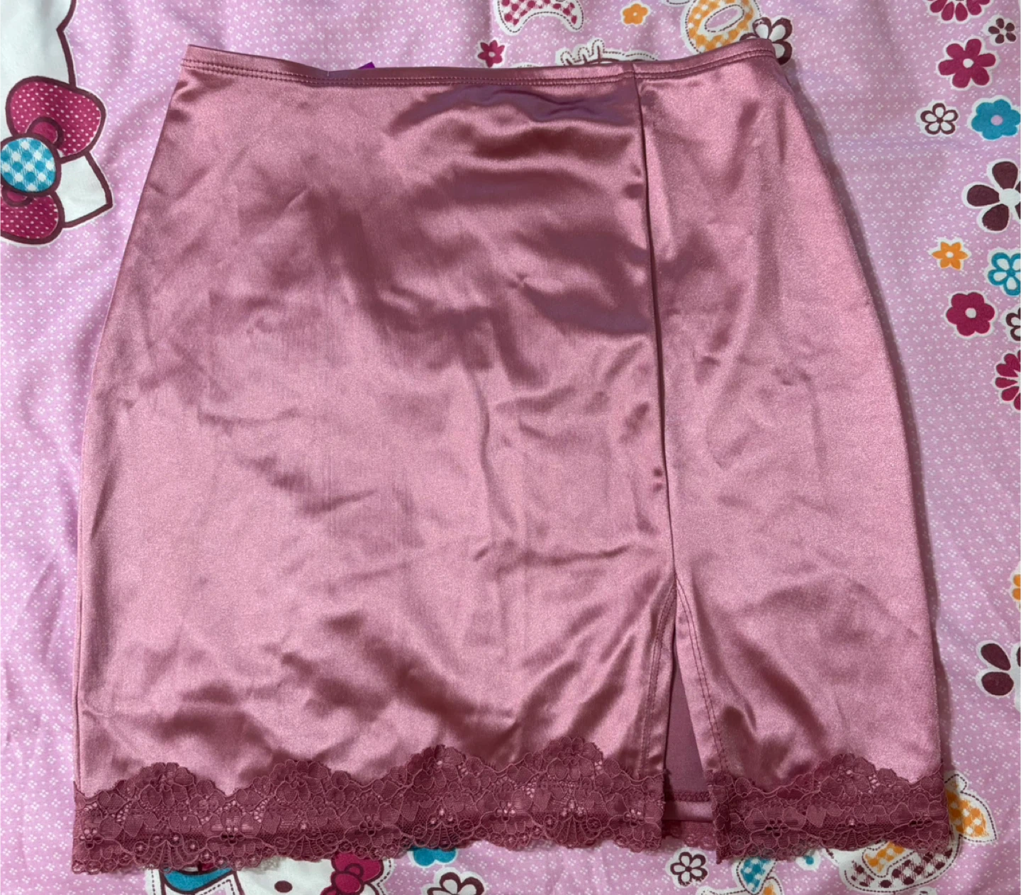 2 Skirts For Sale (Burgundy Flowy Skirt & Pink Satin Skirt)