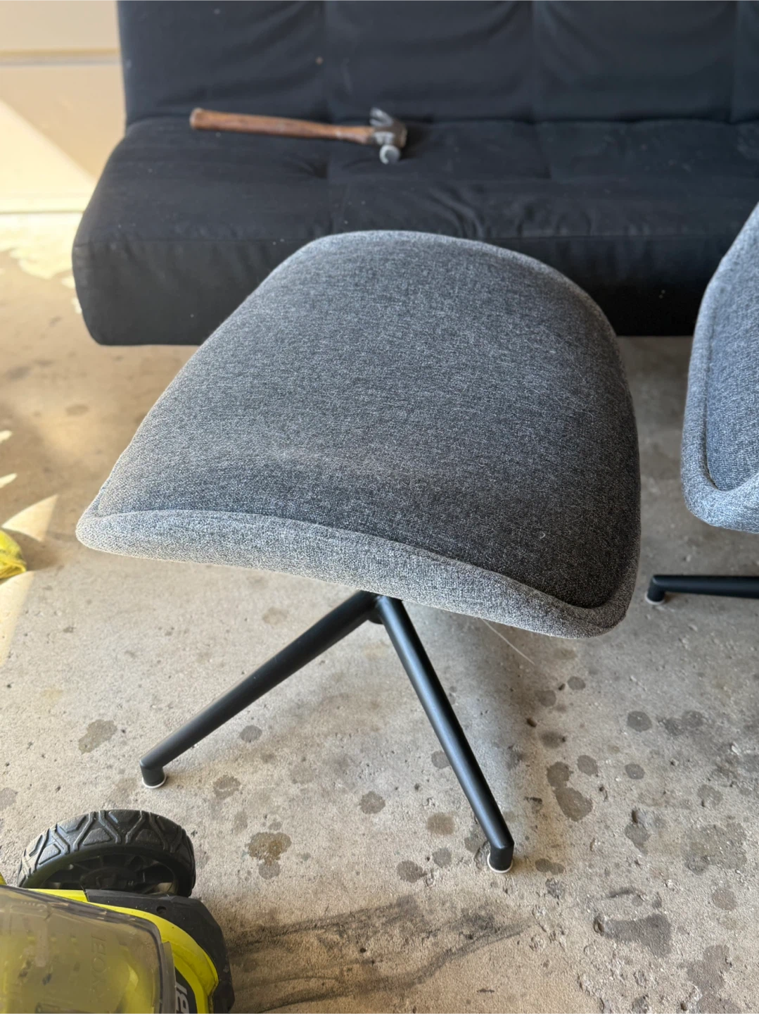 IKEA ÄLEBY Armchair with Ottoman - Gray - photo 3