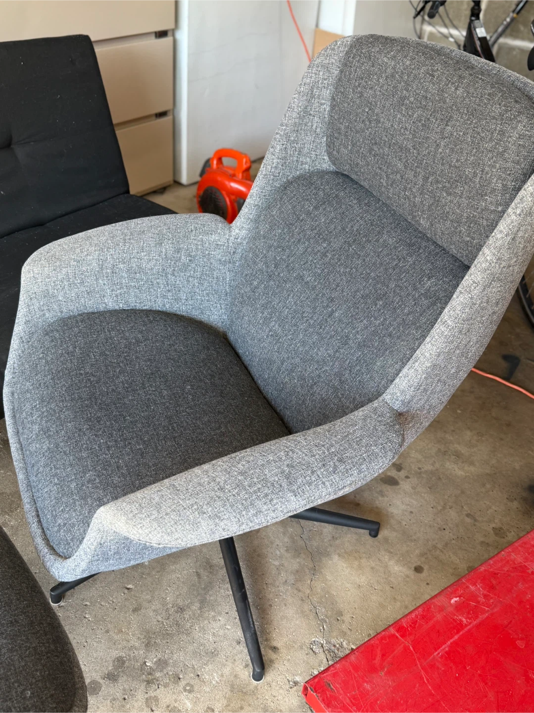 IKEA ÄLEBY Armchair with Ottoman - Gray - photo 4