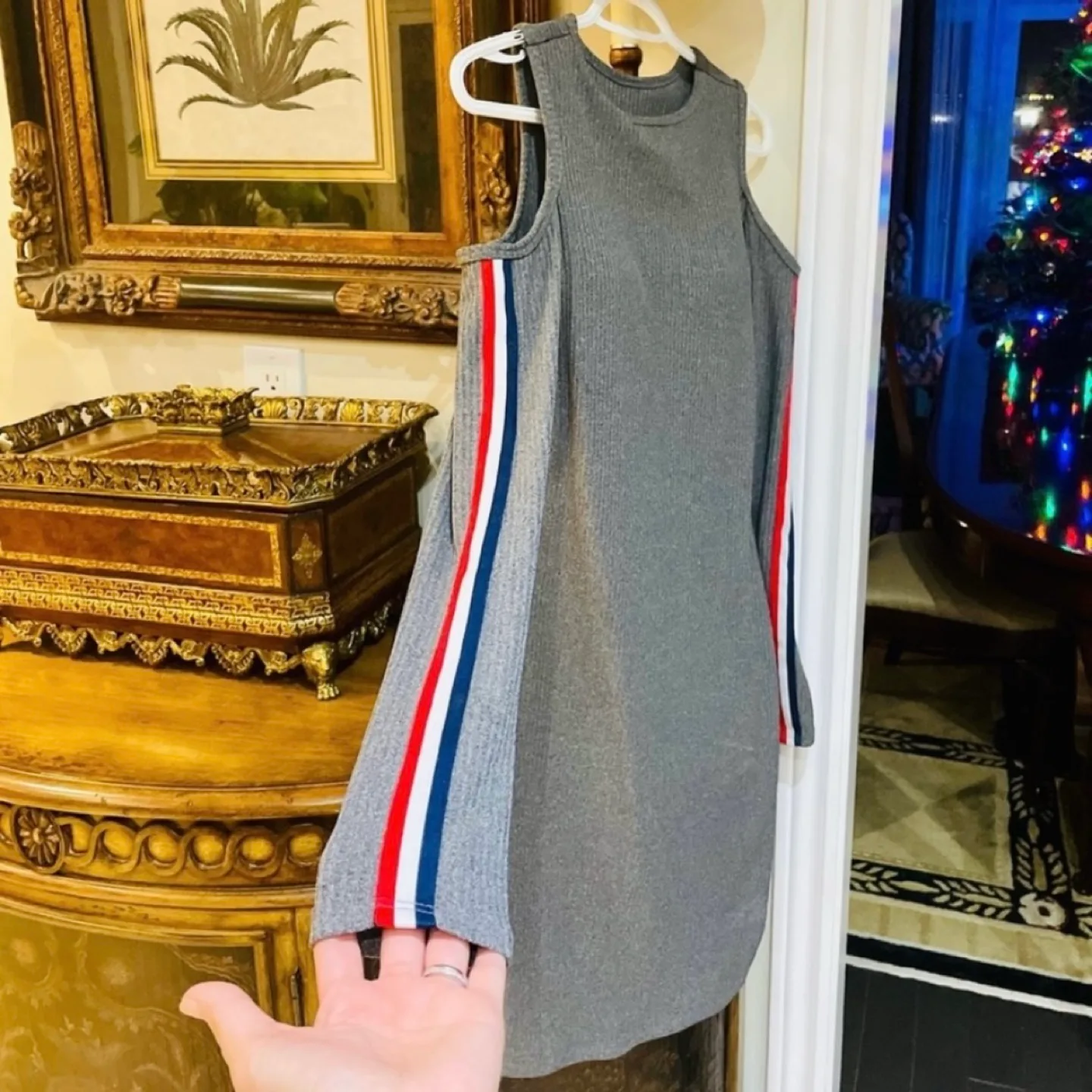 Meyre & Moda's Cold Shoulder Sweater Dress image indicator(6)